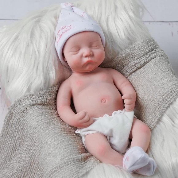12-Inch Realistic Newborn Full Silicon Real Life Sleeping Soft Body Baby Doll - Picture 1 of 8